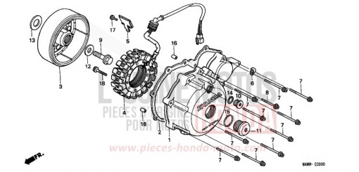 LEFT CRANKCASE COVER/ GENERATOR XL600VV de 1997